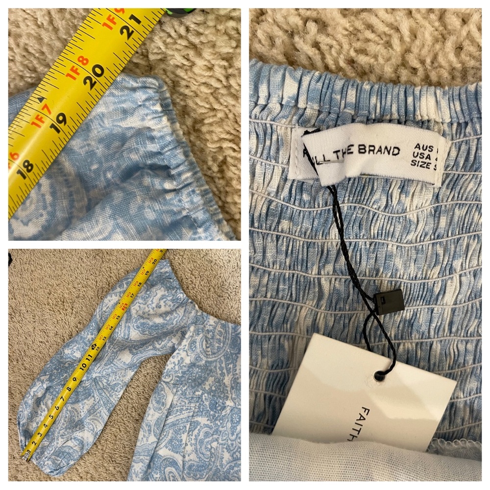 NWT! FAITHFULL THE BRAND Alison Midi Dress in Faye Paisley Print Powder … - Picture 4 of 8